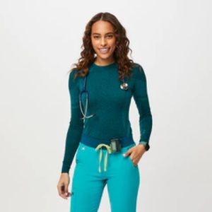 Figs Dark Teal Salta Underscrub XXS